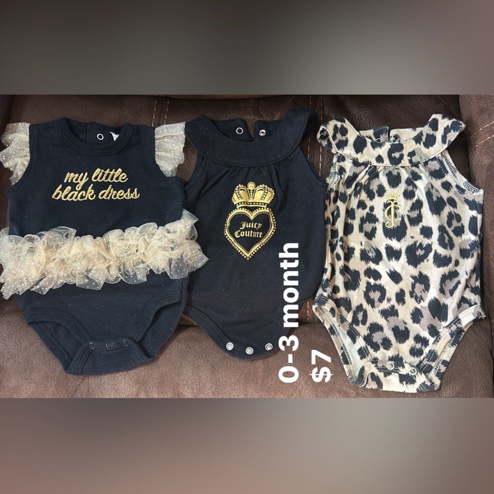 3 Juicy Couture onesies